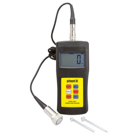 PHASE II Vibration Meter, Velocity, Acceleration & Displacement,  DVM-1000